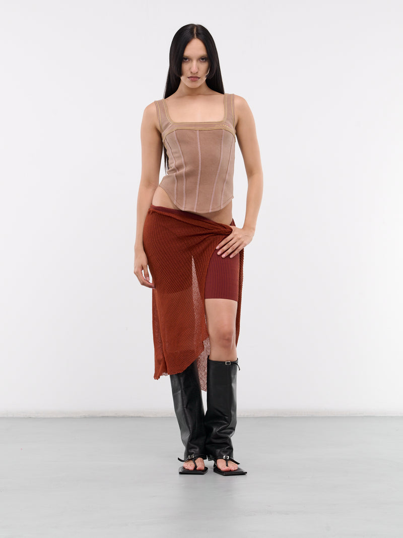 MARNI Denim Corset Tank Top | H. Lorenzo - styled