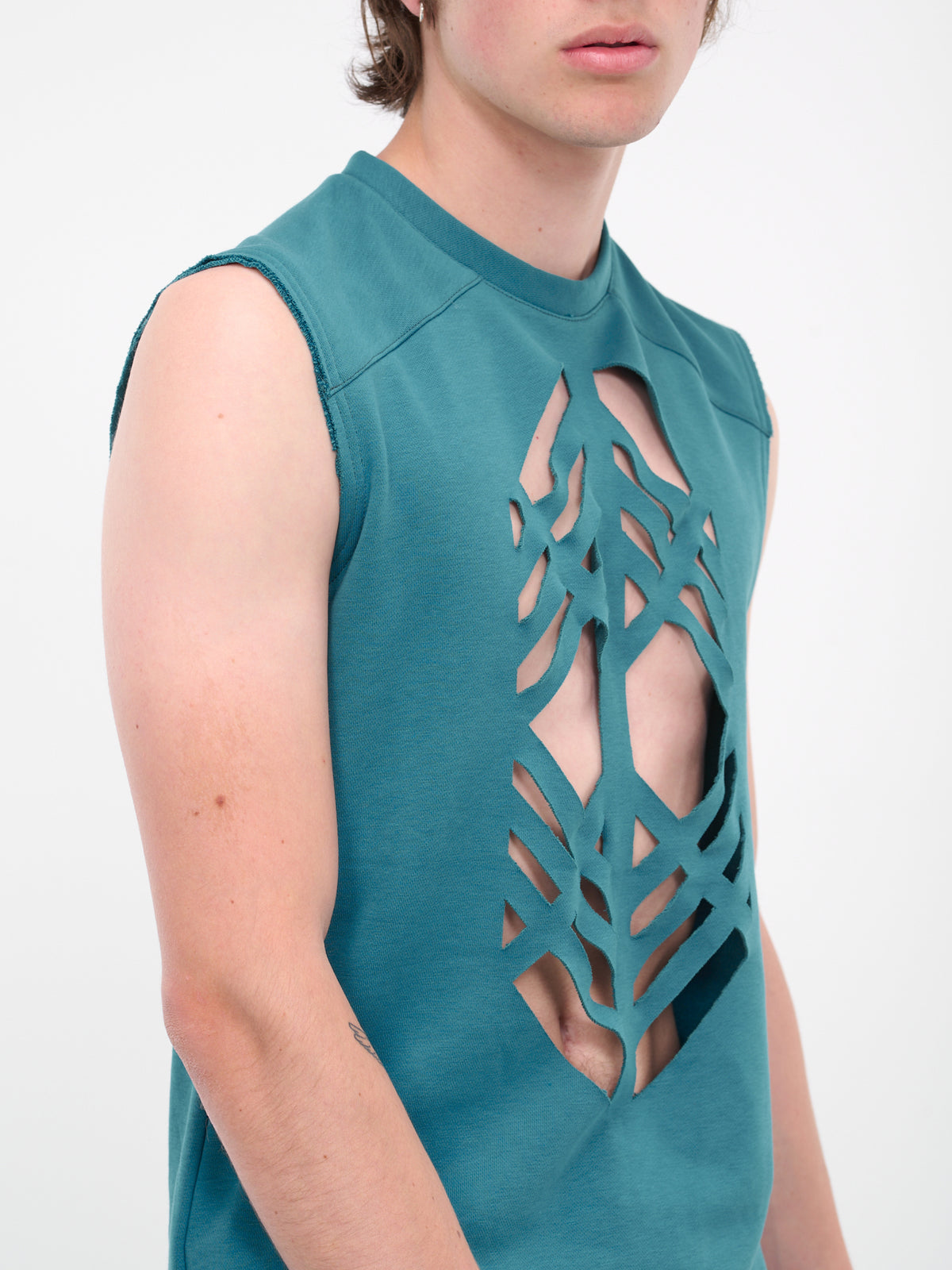 Double Laser-Cut Tank (TTL-01G-LASER-DUSTY-BLUE)