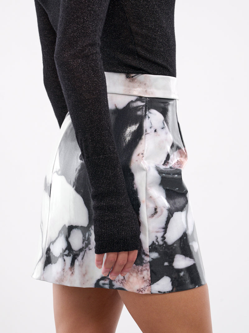 Marble Skirt (TWT302-KGN18C-TRANPARENT-BIANC)