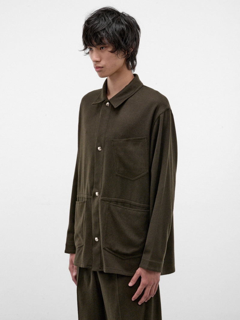 Green Cashmere Work Jacket (U252-J038-W022-GREEN)