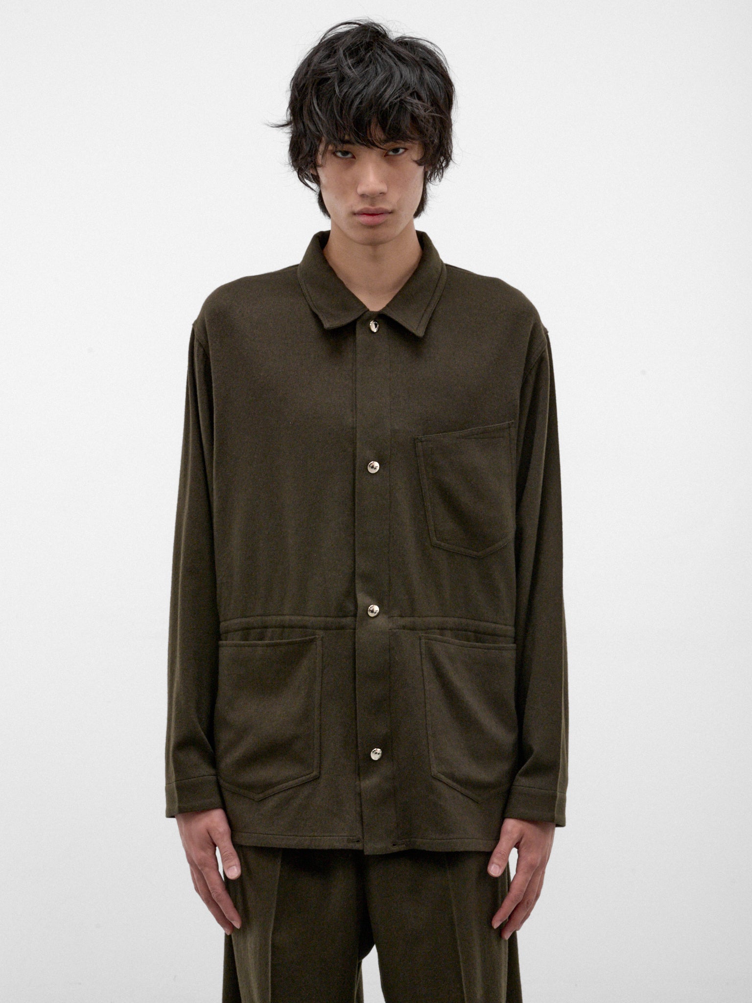 Green Cashmere Work Jacket (U252-J038-W022-GREEN)