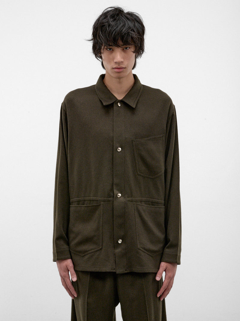 Green Cashmere Work Jacket (U252-J038-W022-GREEN)