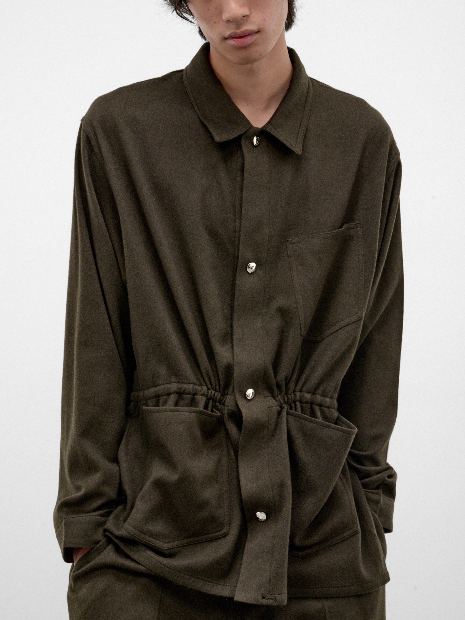 Green Cashmere Work Jacket (U252-J038-W022-GREEN)