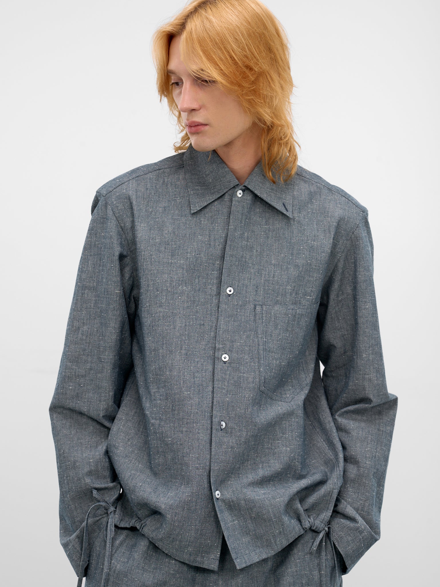 Indigo Paper Chambray Shirt (U261-H043-C019-INDIGO)