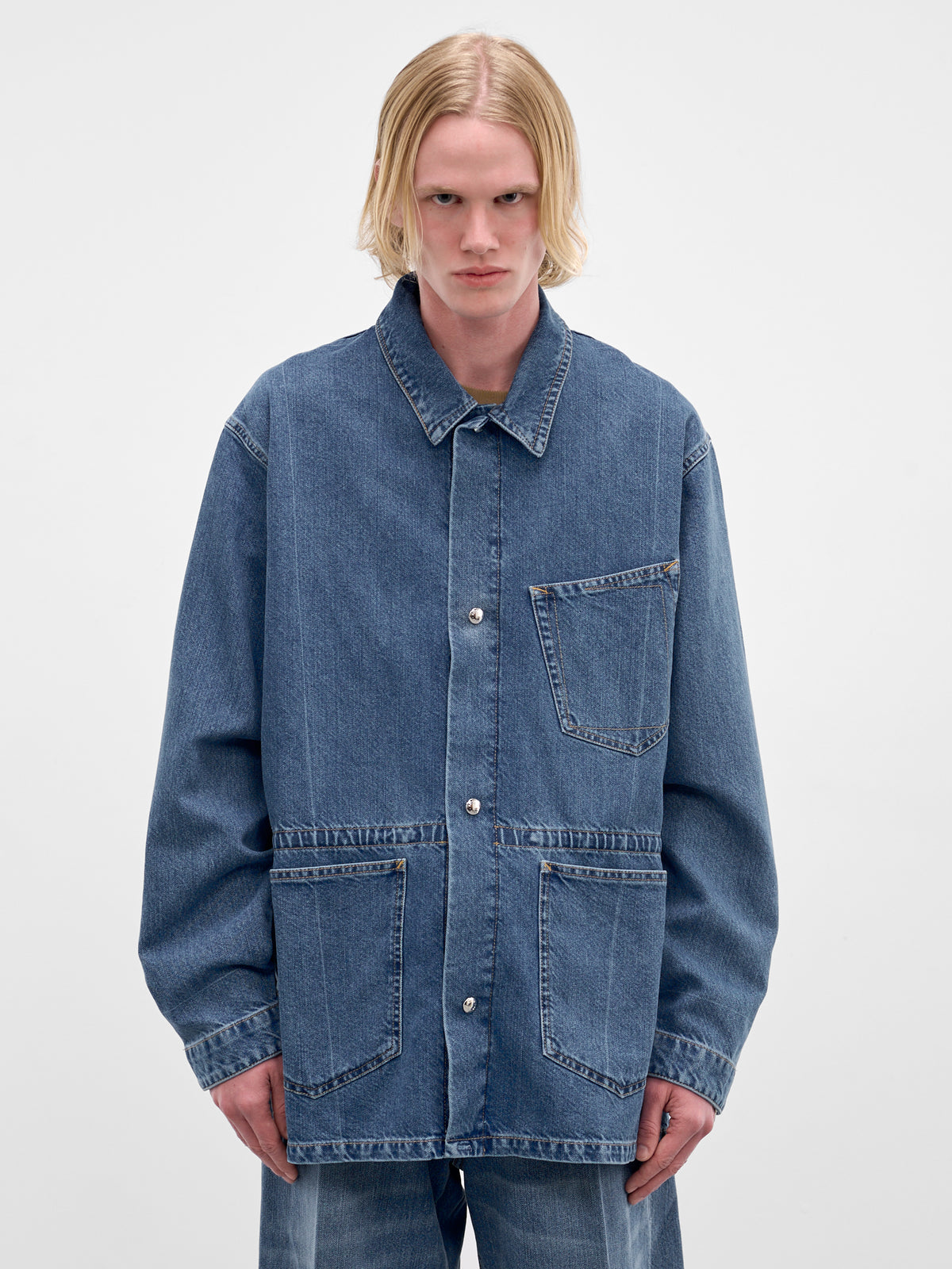 Blue Denim-Paper Work Jacket (U261-J059-C040-INDIGO-WASH)