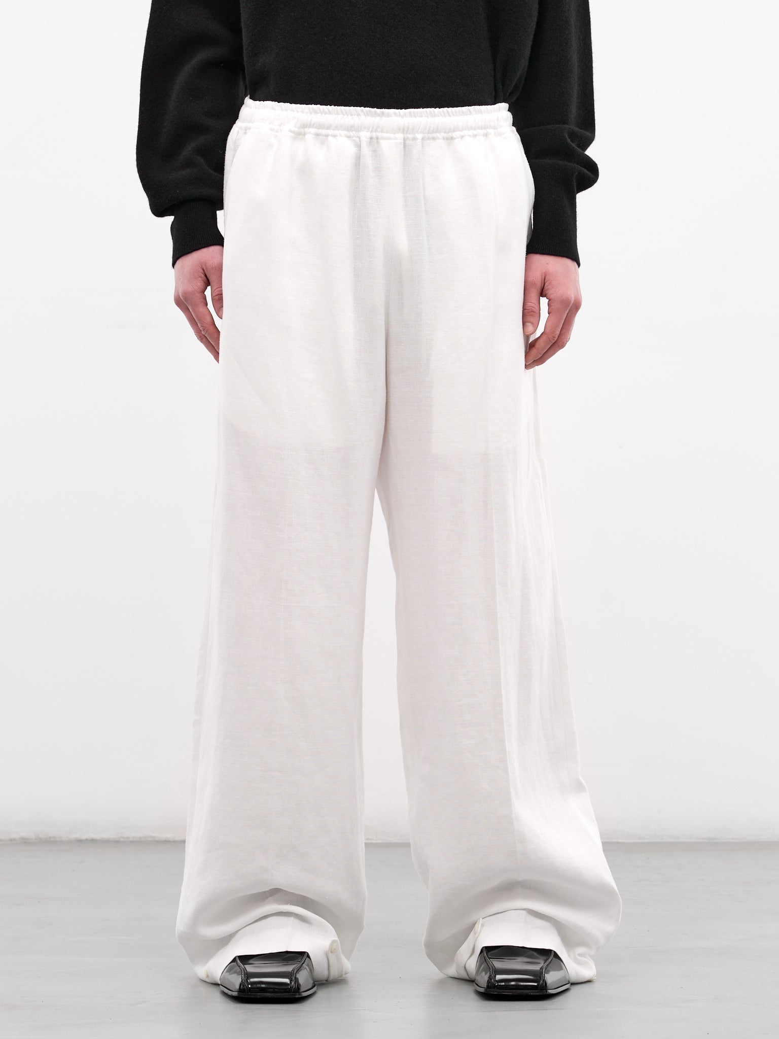 White Hemp Baggy Trousers (U261-P048-L011-WHITE)