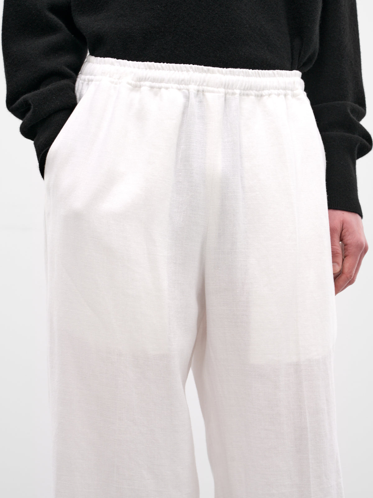 White Hemp Baggy Trousers (U261-P048-L011-WHITE)