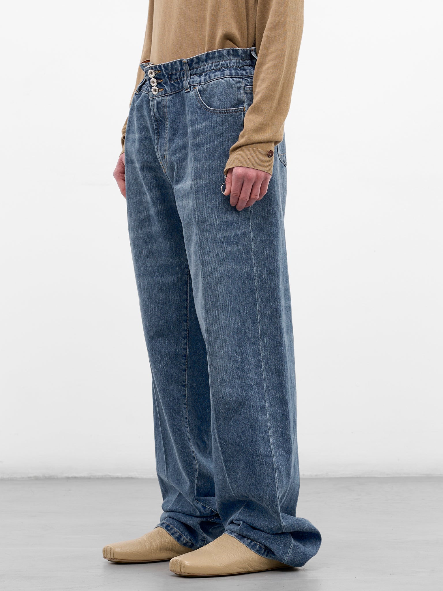 Indigo Denim-Paper Baggy Jeans (U261-P074-C040-INDIGO-WASH)