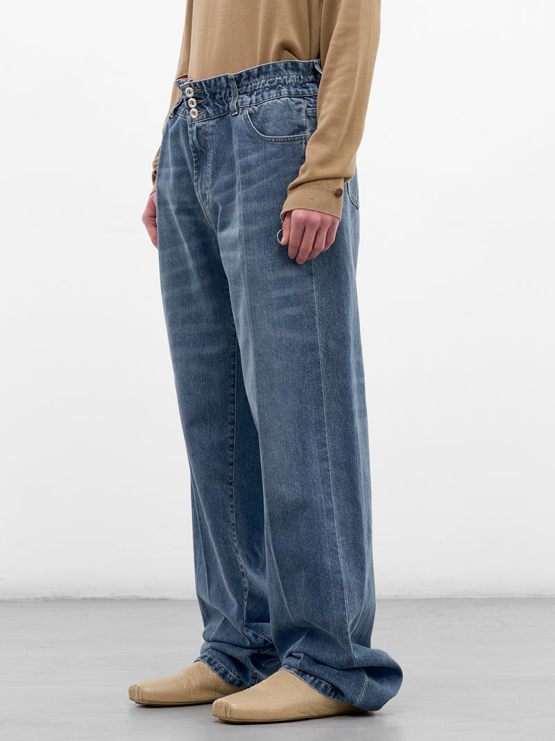 Indigo Denim-Paper Baggy Jeans (U261-P074-C040-INDIGO-WASH)