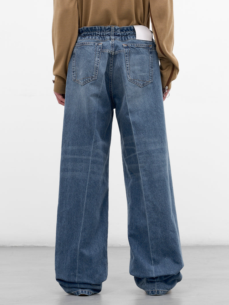 Indigo Denim-Paper Baggy Jeans (U261-P074-C040-INDIGO-WASH)