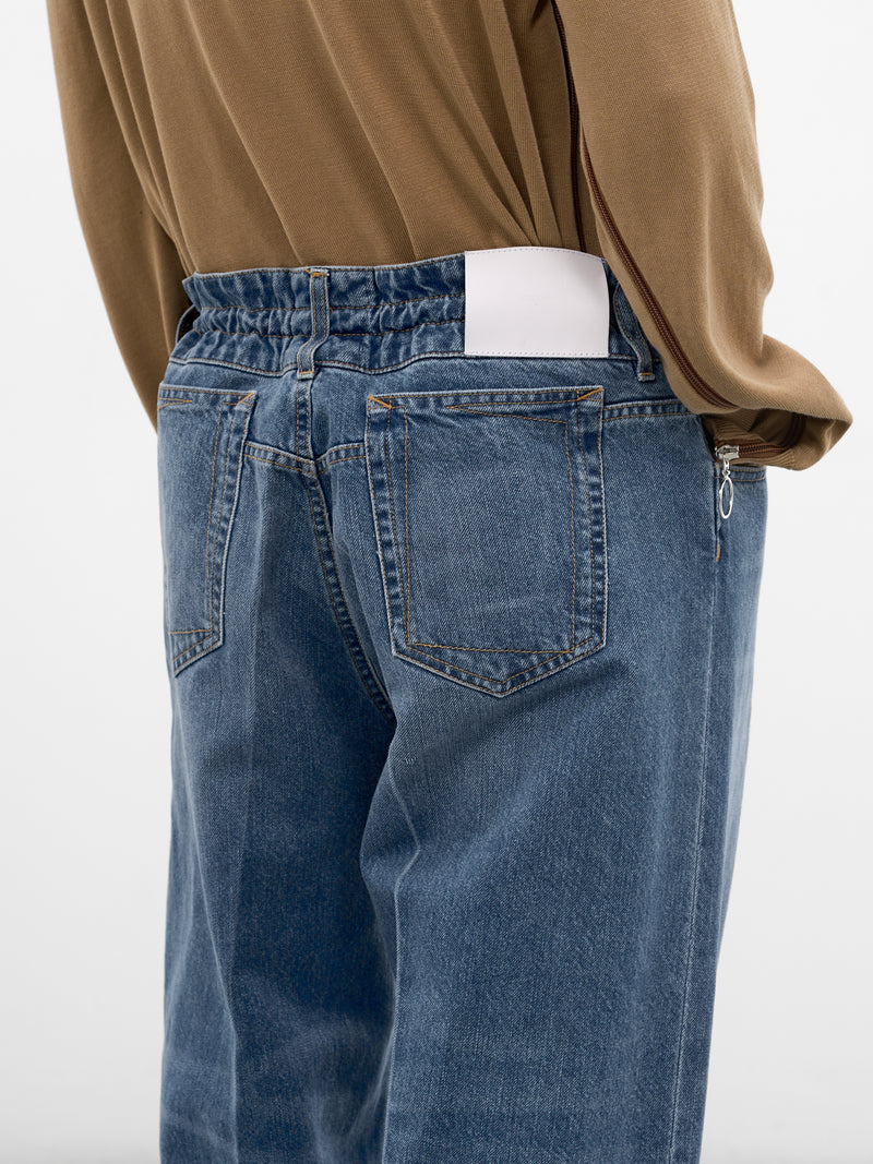 Indigo Denim-Paper Baggy Jeans (U261-P074-C040-INDIGO-WASH)