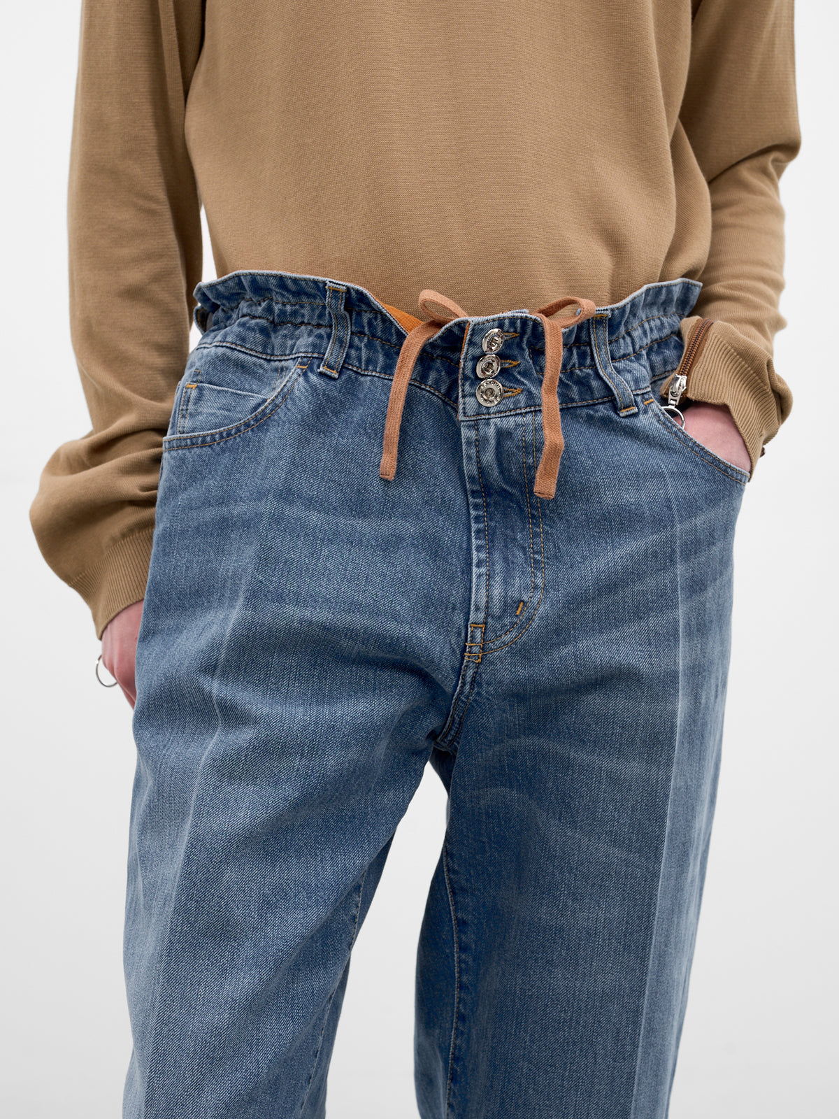 Indigo Denim-Paper Baggy Jeans (U261-P074-C040-INDIGO-WASH)