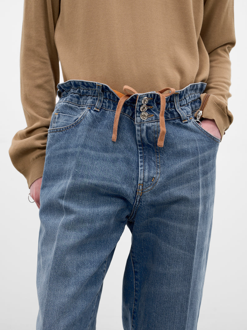 Indigo Denim-Paper Baggy Jeans (U261-P074-C040-INDIGO-WASH)