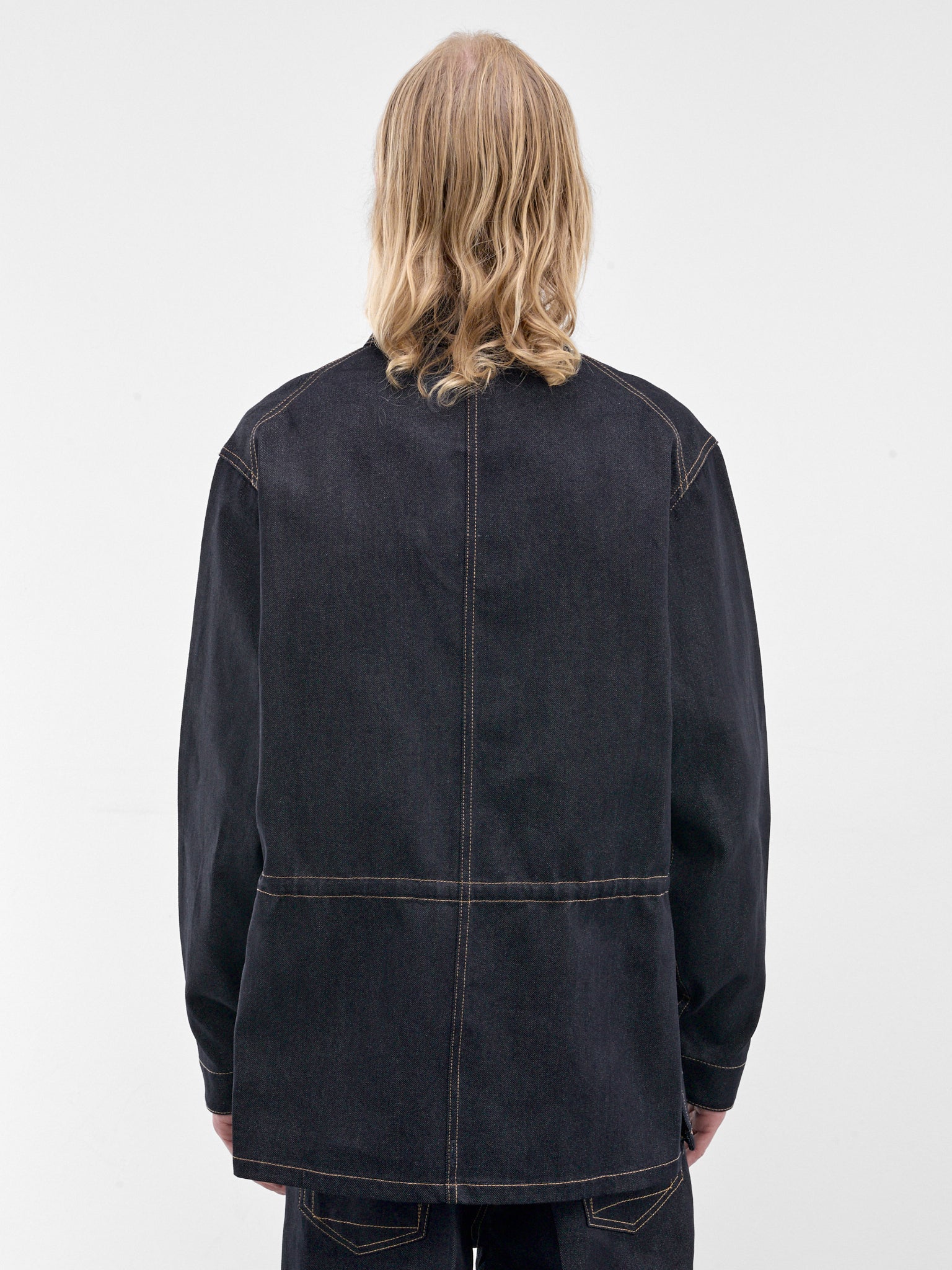 Indigo Denim Buttoned Workwear Jacket (U262-J039-C018-ROW-INDIGO)