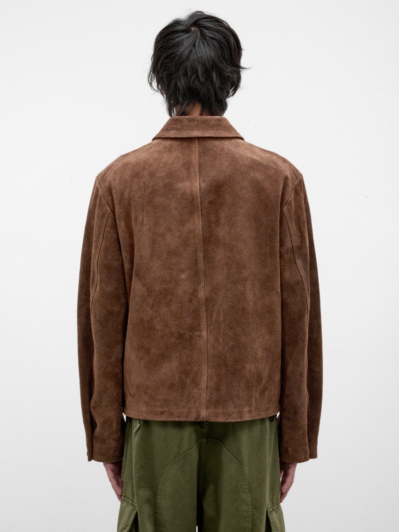 Brown Lamb Leather Zip Jacket (U262-J070-K016-DARK-BROWN)