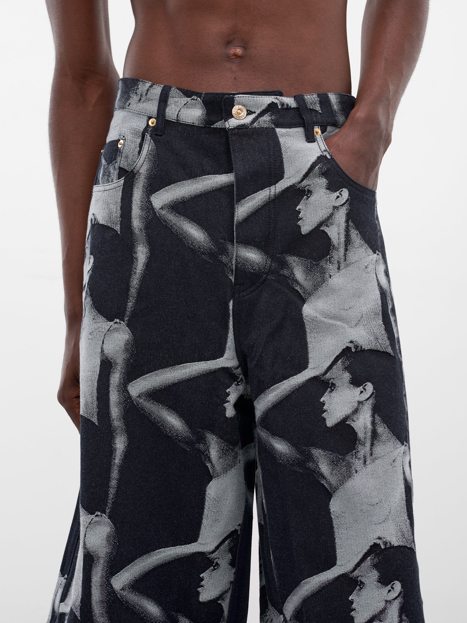 Indigo Jet Denim Baggy Shorts (UA25DE01-CO02-504-INDIGO)