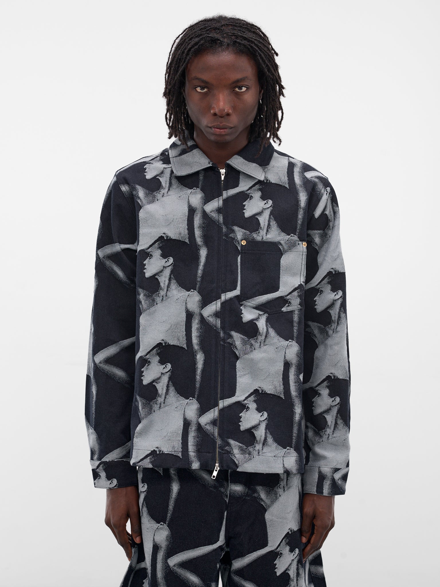 Indigo Jet Denim Zip Jacket (UA25DE02-CO02-504-INDIGO)