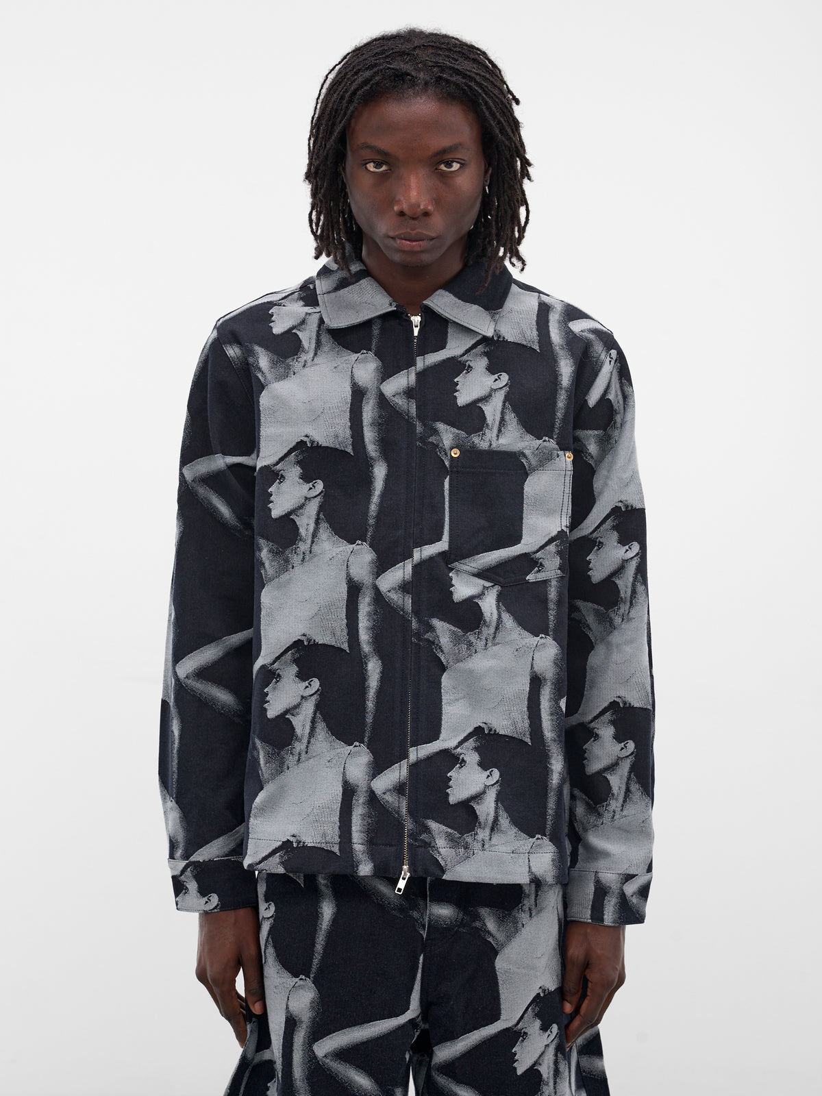 Indigo Jet Denim Zip Jacket (UA25DE02-CO02-504-INDIGO)