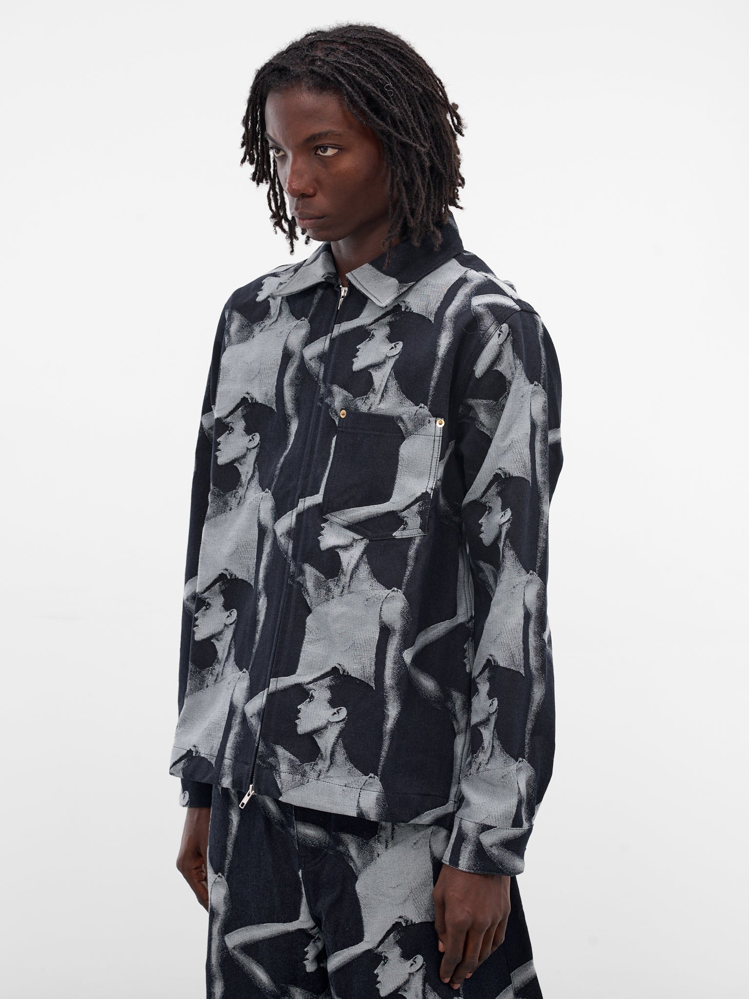 Indigo Jet Denim Zip Jacket (UA25DE02-CO02-504-INDIGO)