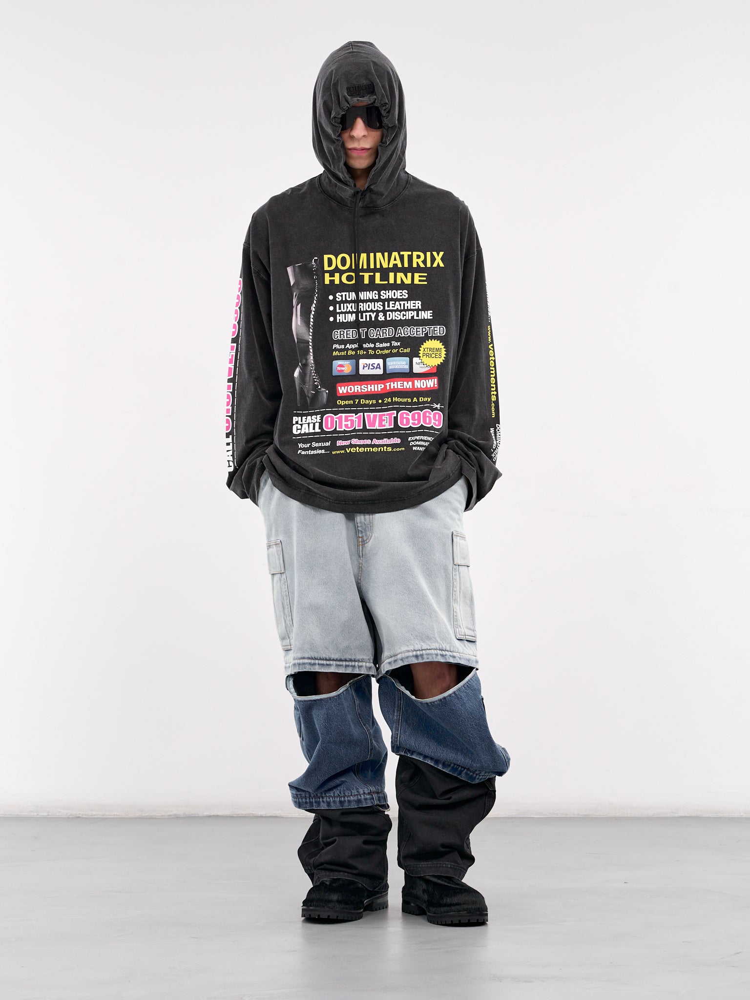 Dominatrix Hotline Hoodie (UA66HD880B-BLACK)