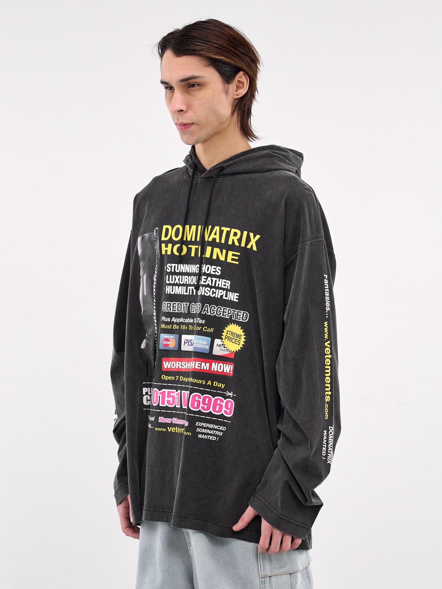 Dominatrix Hotline Hoodie (UA66HD880B-BLACK)