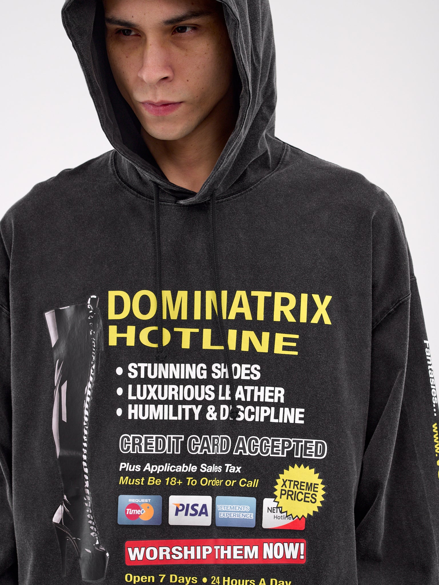Dominatrix Hotline Hoodie (UA66HD880B-BLACK)
