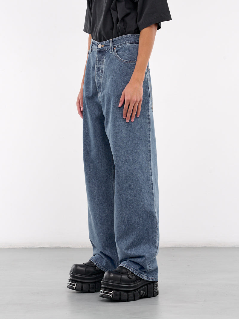 Wide Leg Jeans (UA66PA540N-MID-BLUE)