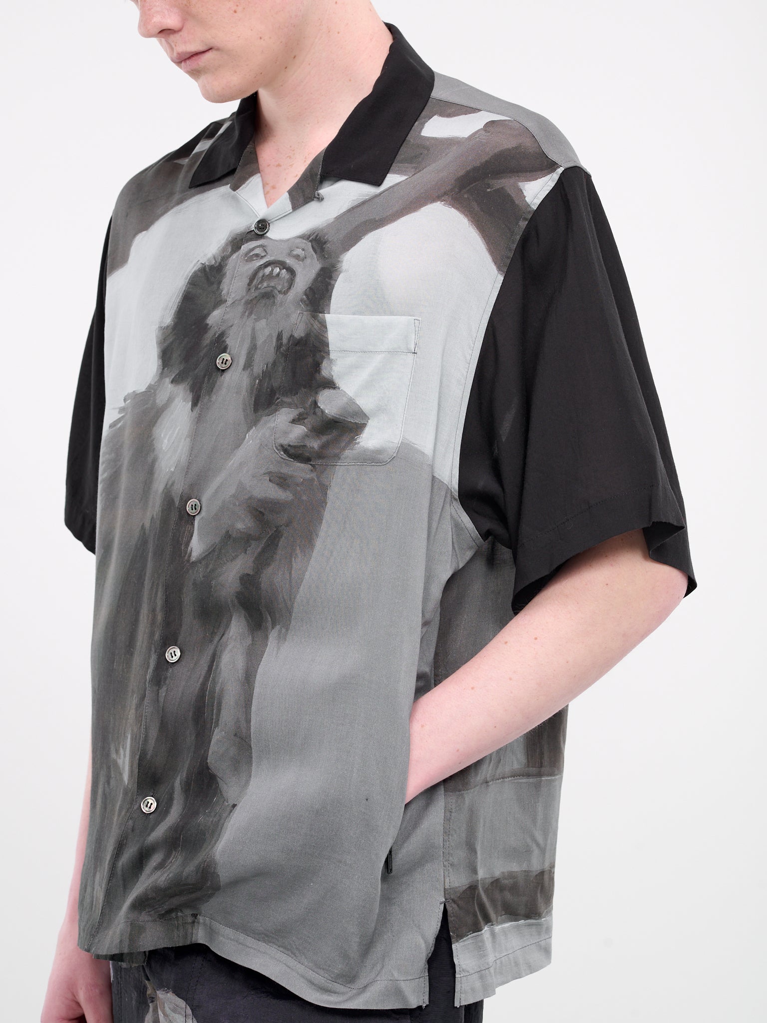 Graphic Print Shirt (UC1D4403-GRAY-BASE)