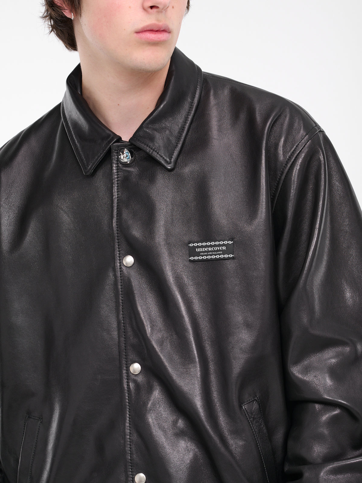 Sheepskin Leather Blouson (UC1D4209-BLACK)