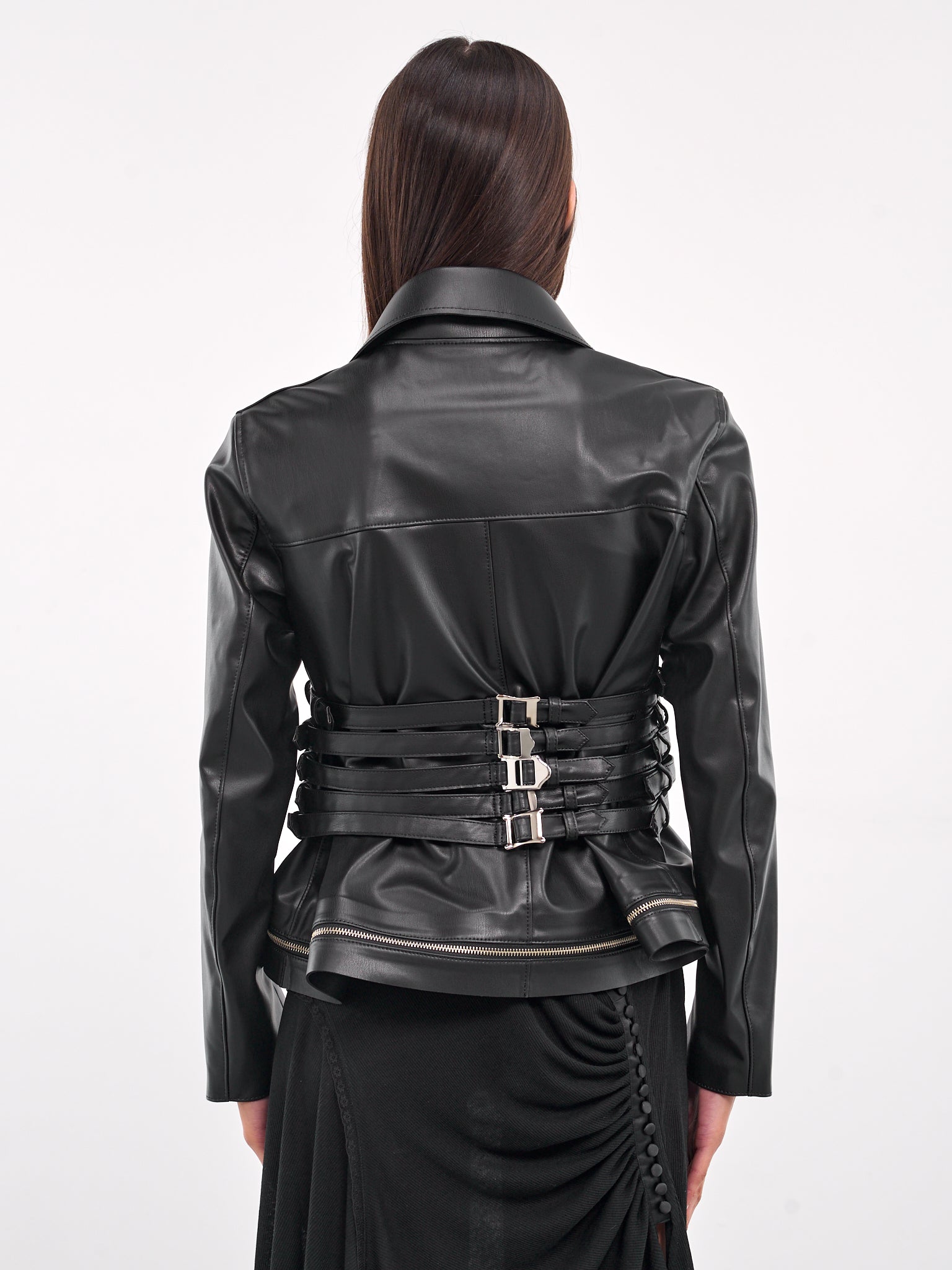Cinch Strap Double Rider Jacket (UC1E1207-BLACK)