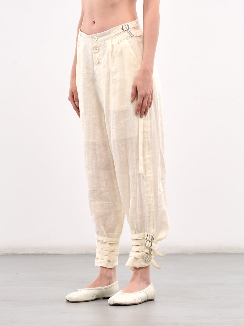 Cinch Strap Trousers (UC1E1501-2-OFF-WHITE)