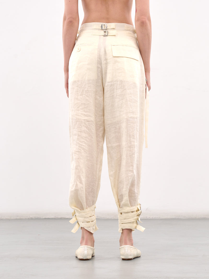 Cinch Strap Trousers (UC1E1501-2-OFF-WHITE)
