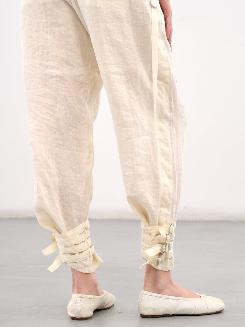 Cinch Strap Trousers (UC1E1501-2-OFF-WHITE)