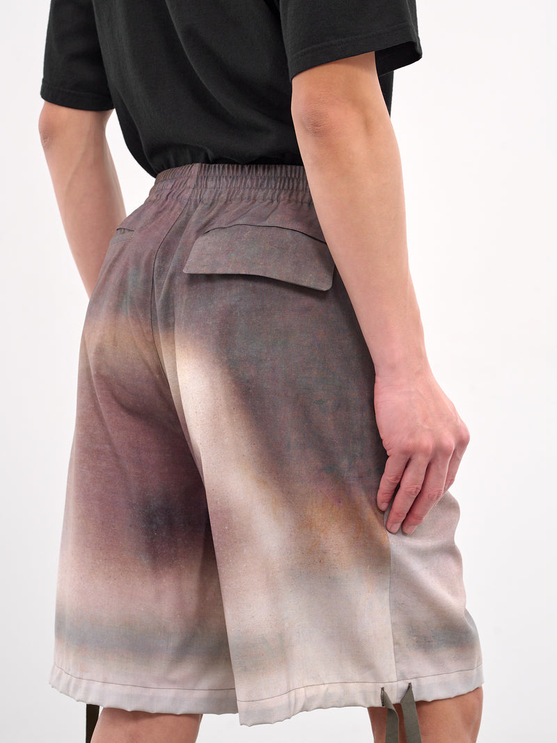 Elasticated Shorts (UC1E4509-DARK-BROWN-BASE)