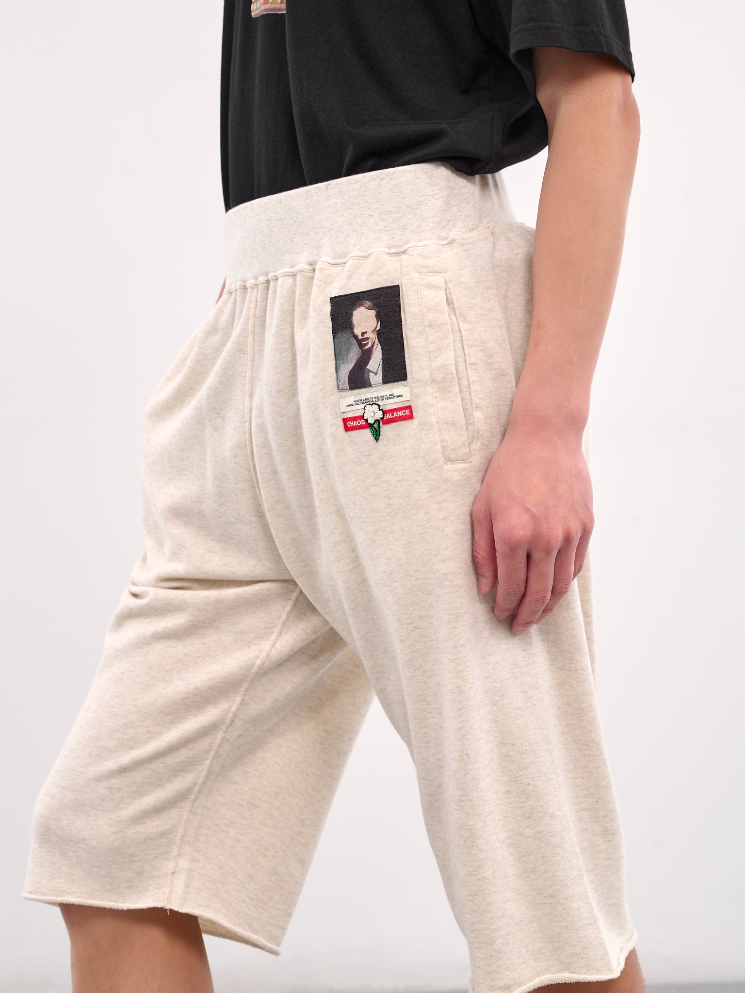 Cut-Off Sweat Shorts (UC1E4514-OATMEAL)