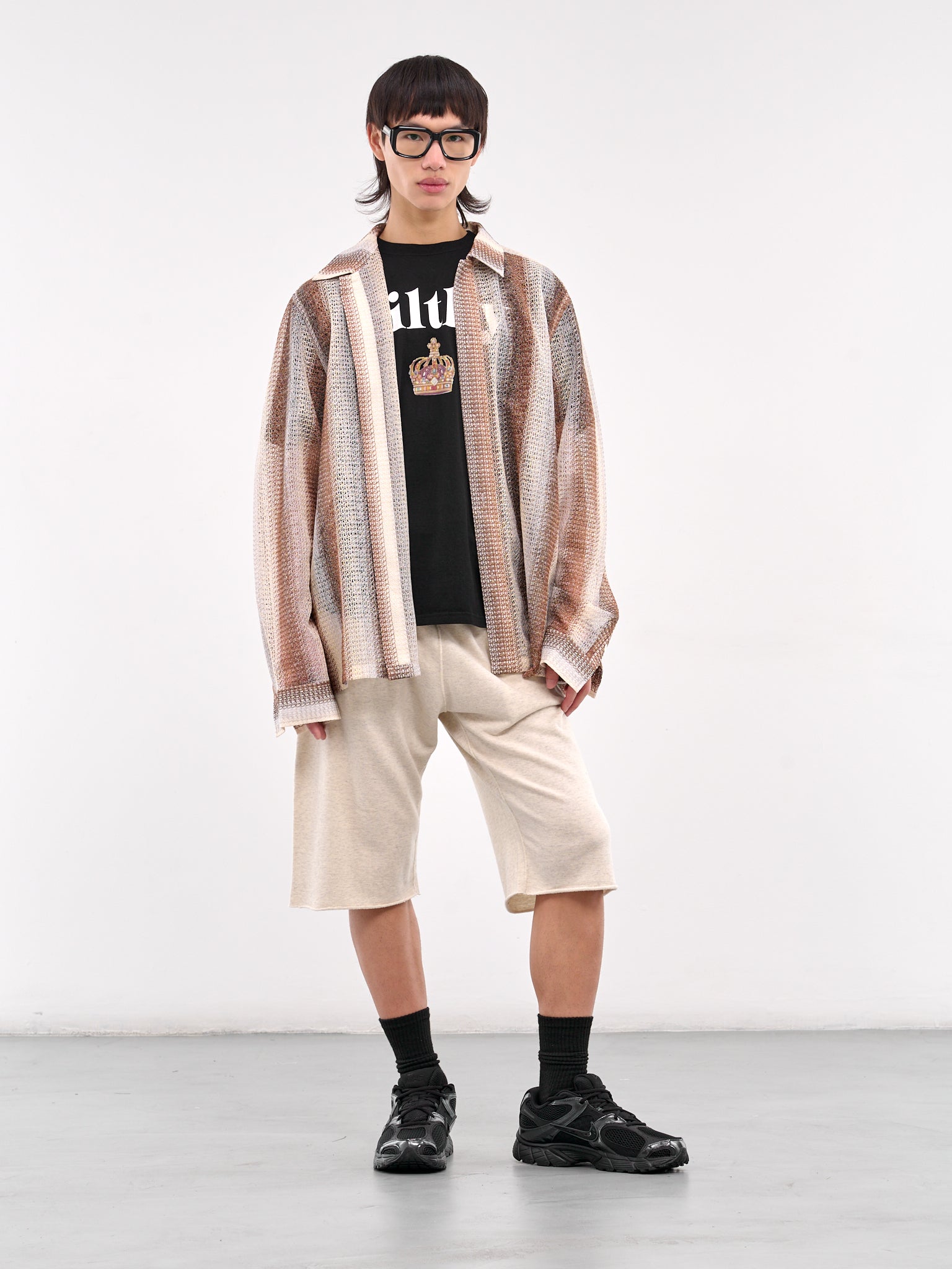 Cut-Off Sweat Shorts (UC1E4514-OATMEAL)