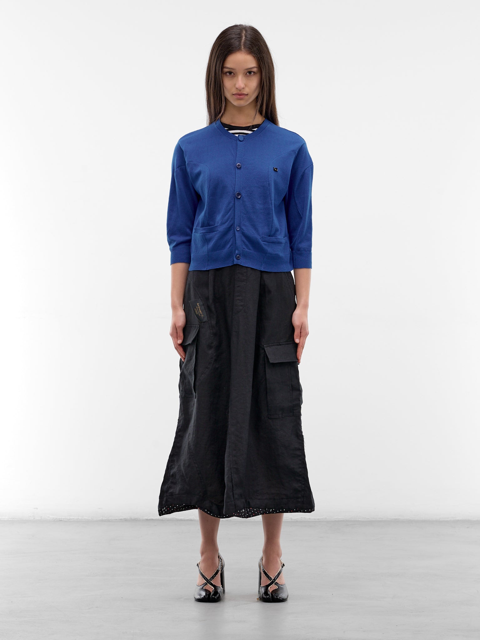 Layered Hybrid Midi Dress (UC1F1702-BLUE)