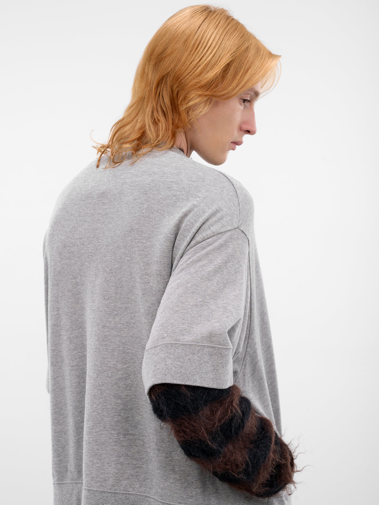 Gray Teddy Bear Boxy Sweatshirt (UC1F1893-2-TOP-GRAY)