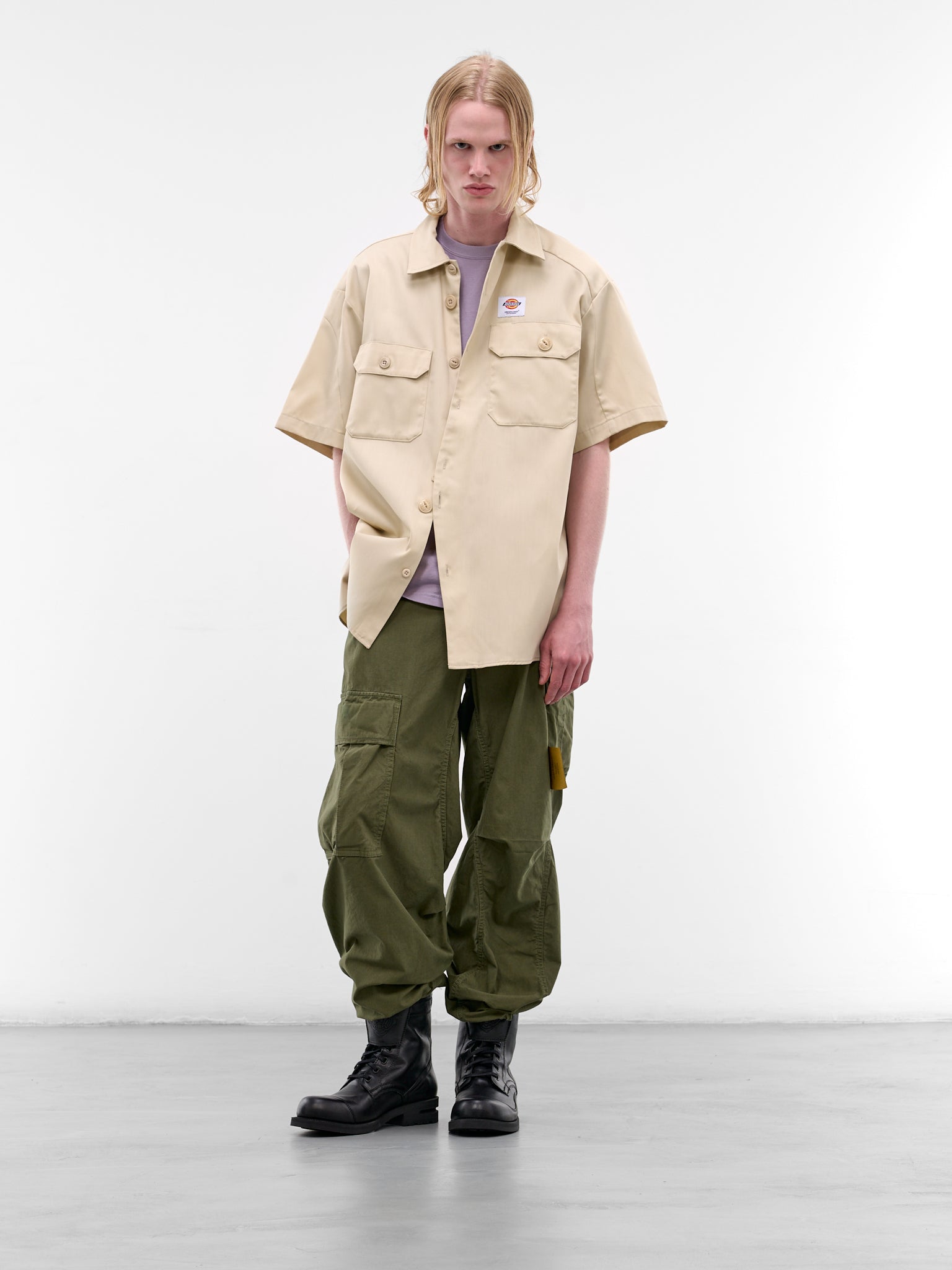 UNDERCOVER x Dickies Asymmetric Shirt | H.Lorenzo - styled