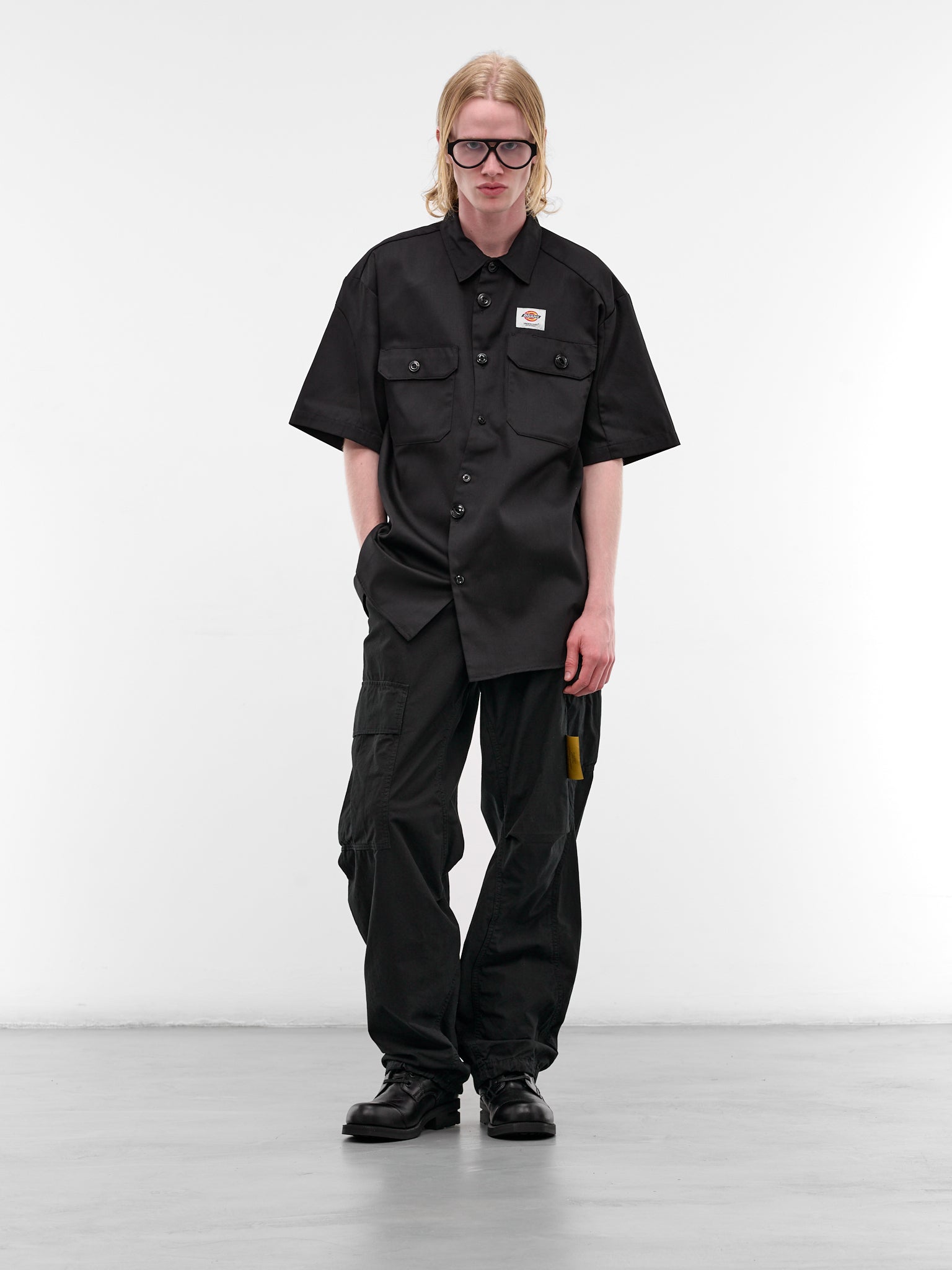 UNDERCOVER Undercover x Dickies Asymmetric Shirt | H.Lorenzo - styled