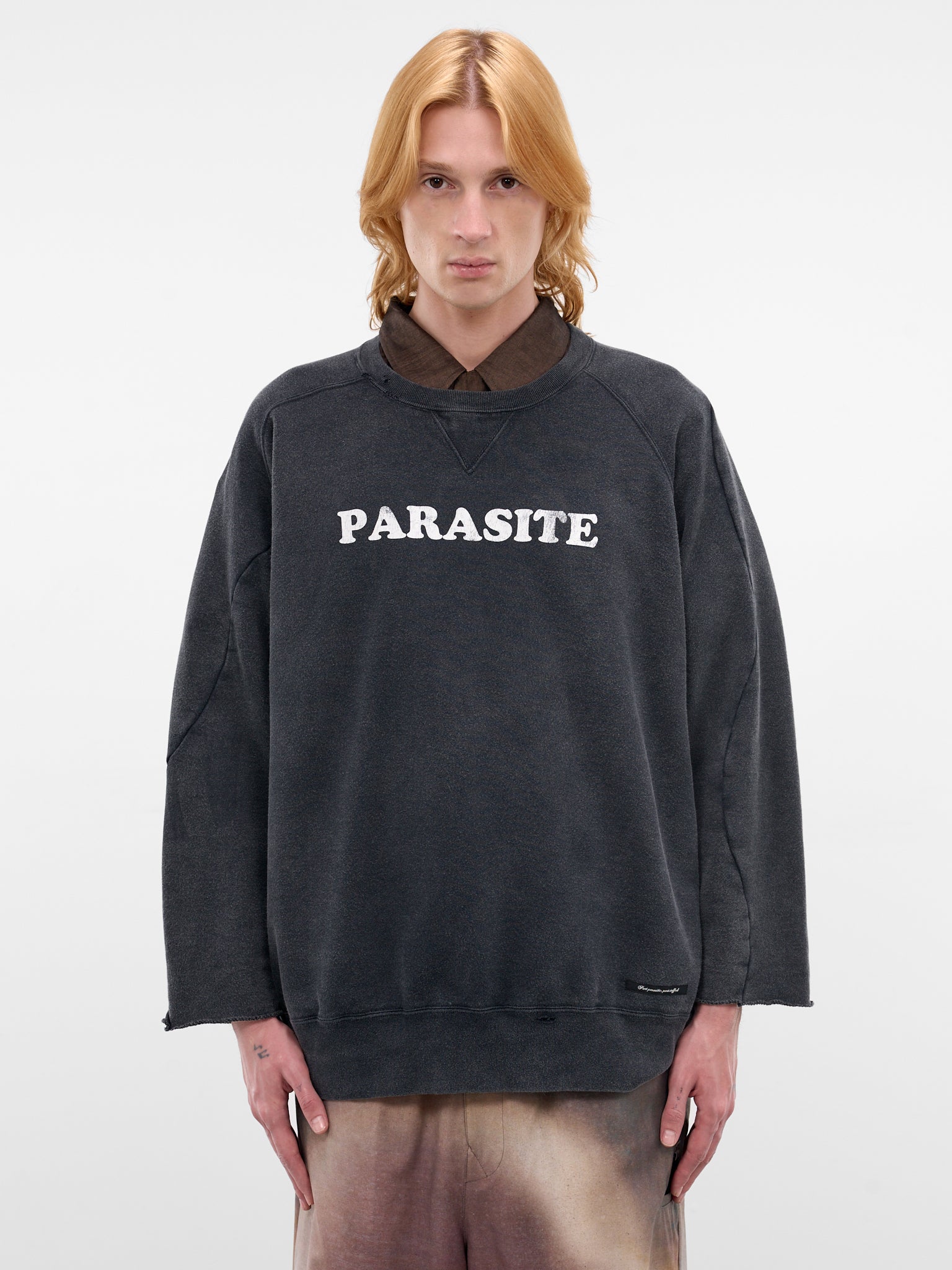 Black Faded Cotton Parasite Sweatshirt (UC1F4808-1-BLACK)