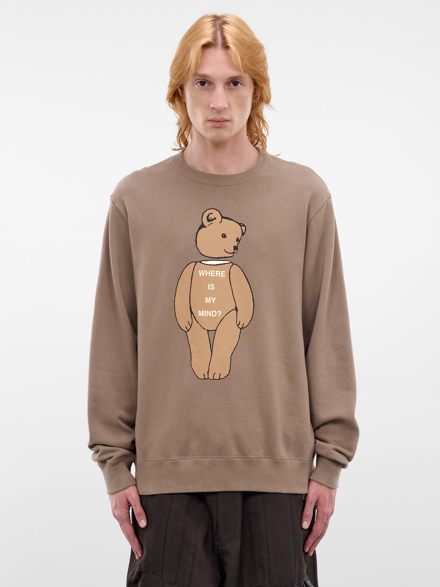 Beige Teddy Bear Cotton Sweatshirt (UC1F4891-3-GRAY)