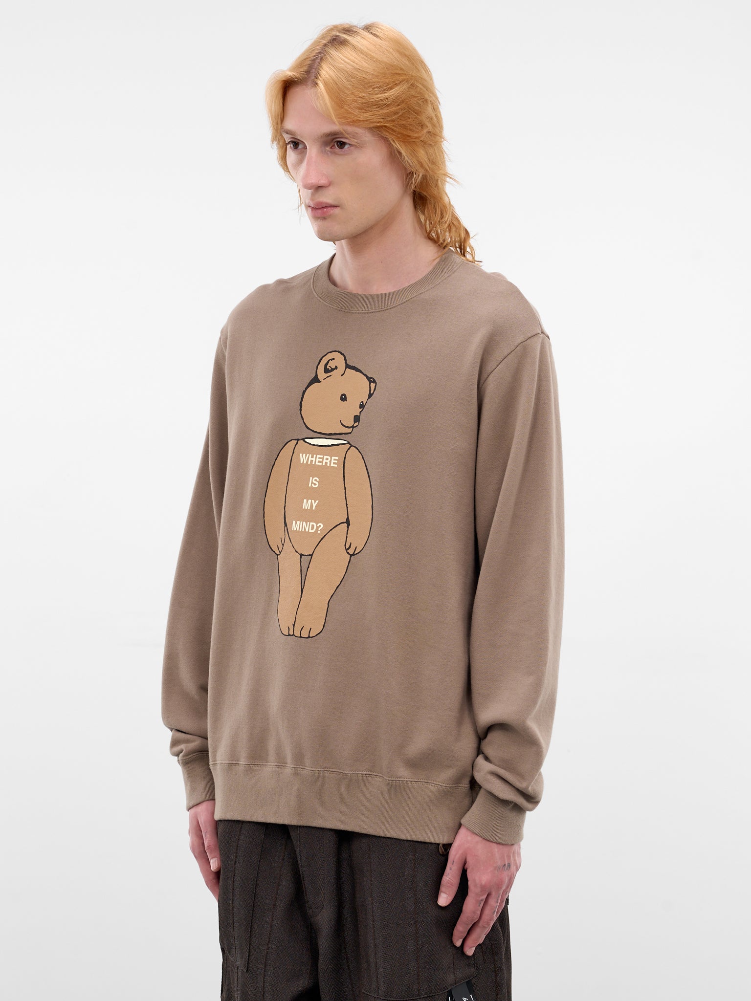 Beige Teddy Bear Cotton Sweatshirt (UC1F4891-3-GRAY)