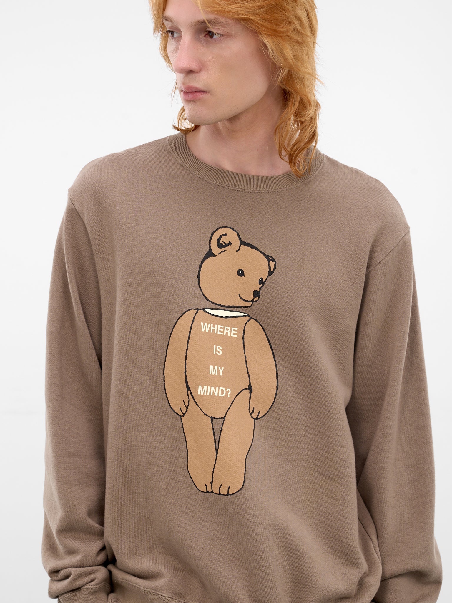 Beige Teddy Bear Cotton Sweatshirt (UC1F4891-3-GRAY)