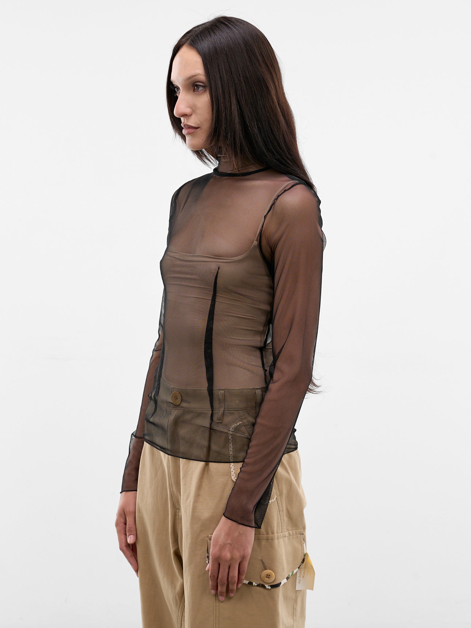 UNDERCOVER Sheer Mesh Knit Turtleneck | H.Lorenzo - side