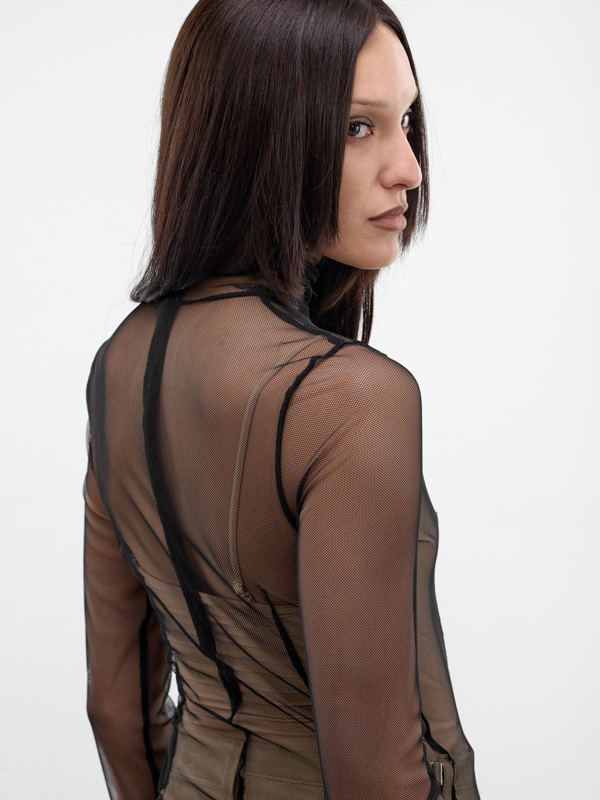 UNDERCOVER Sheer Mesh Knit Turtleneck | H.Lorenzo - detail 2