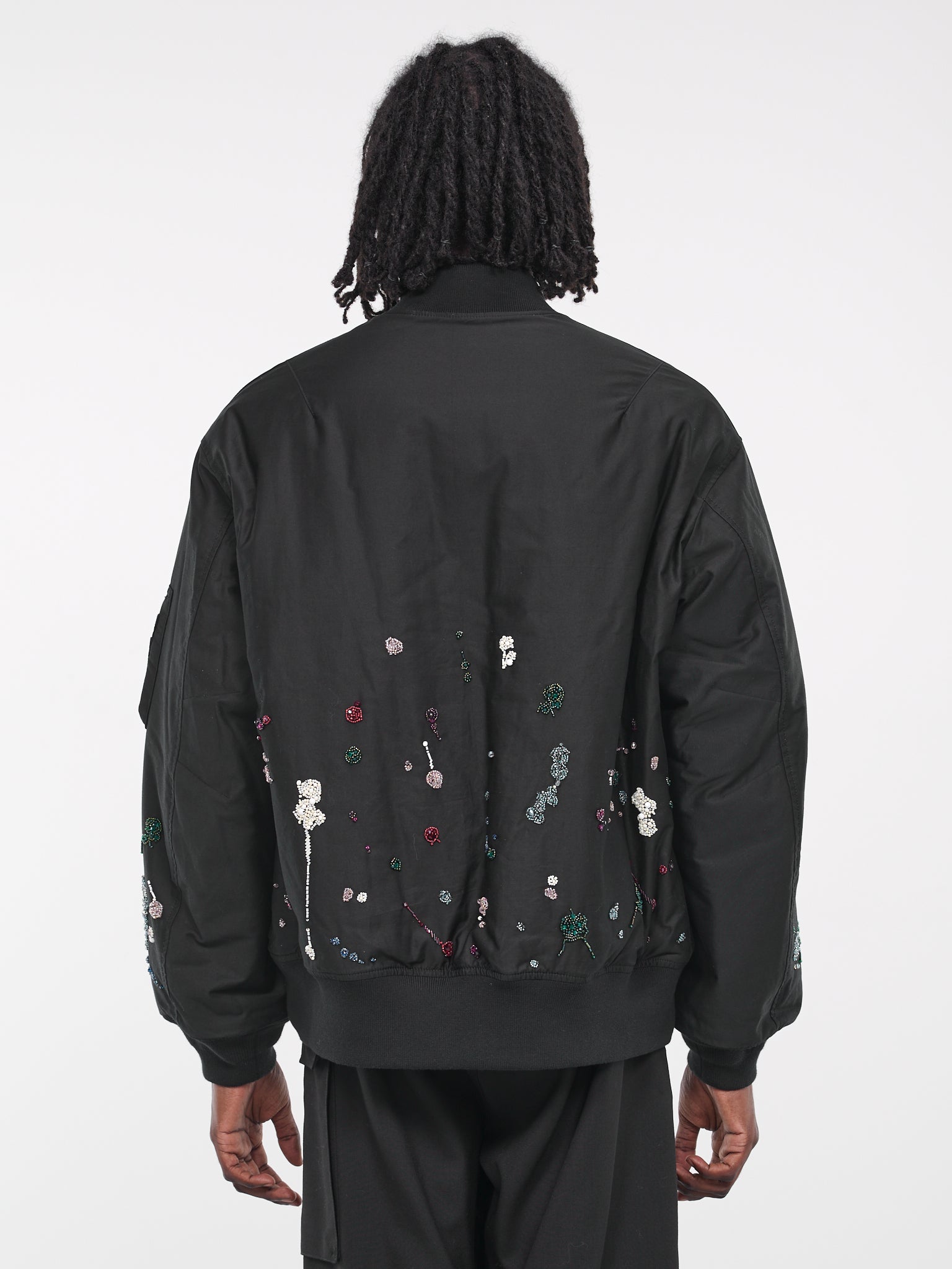 Embellished Bomber Jacket (UC2C4205-1-BLACK)