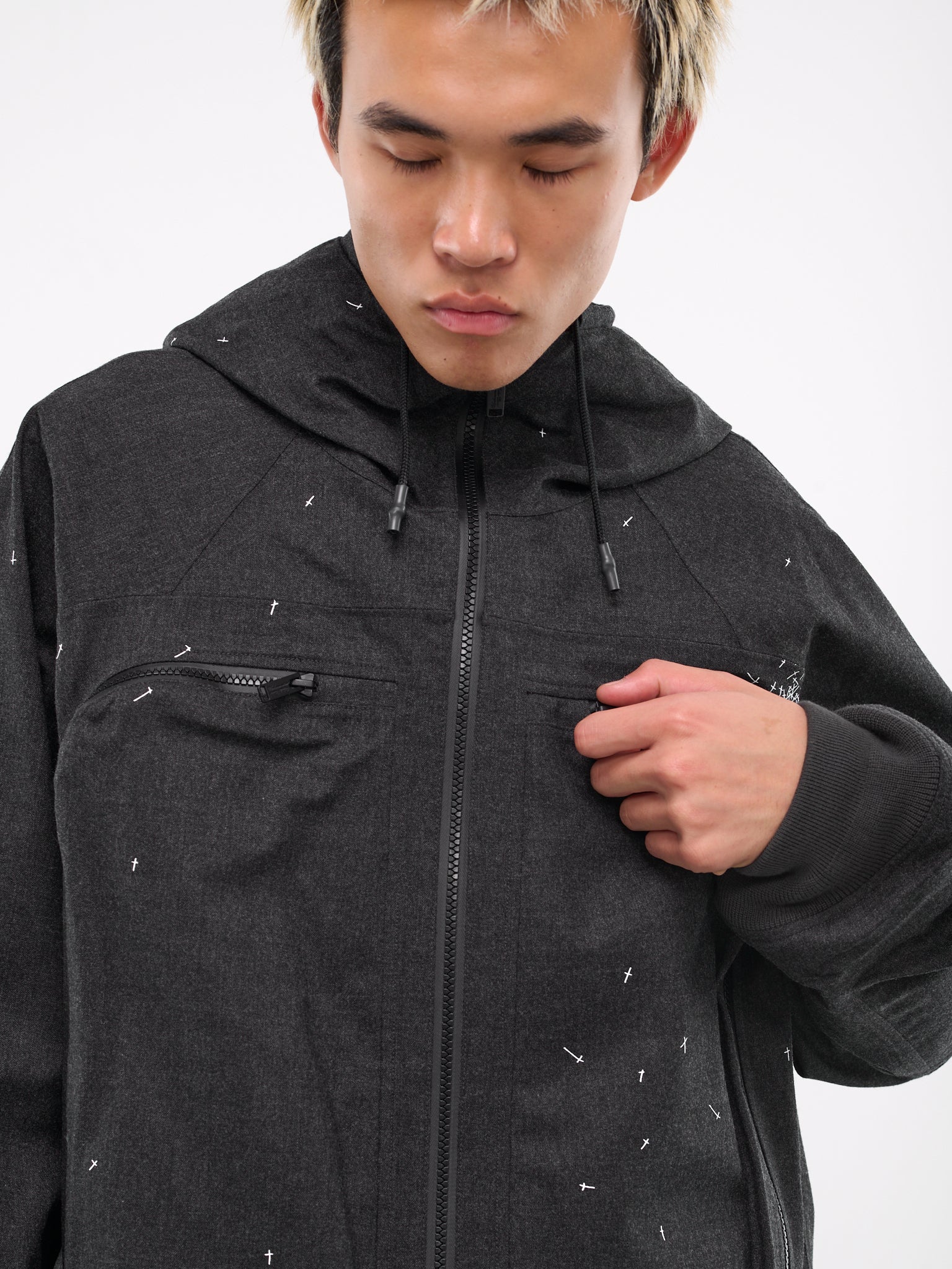 Hooded Zip Blouson (UC2D4206-T-CHARCOAL)
