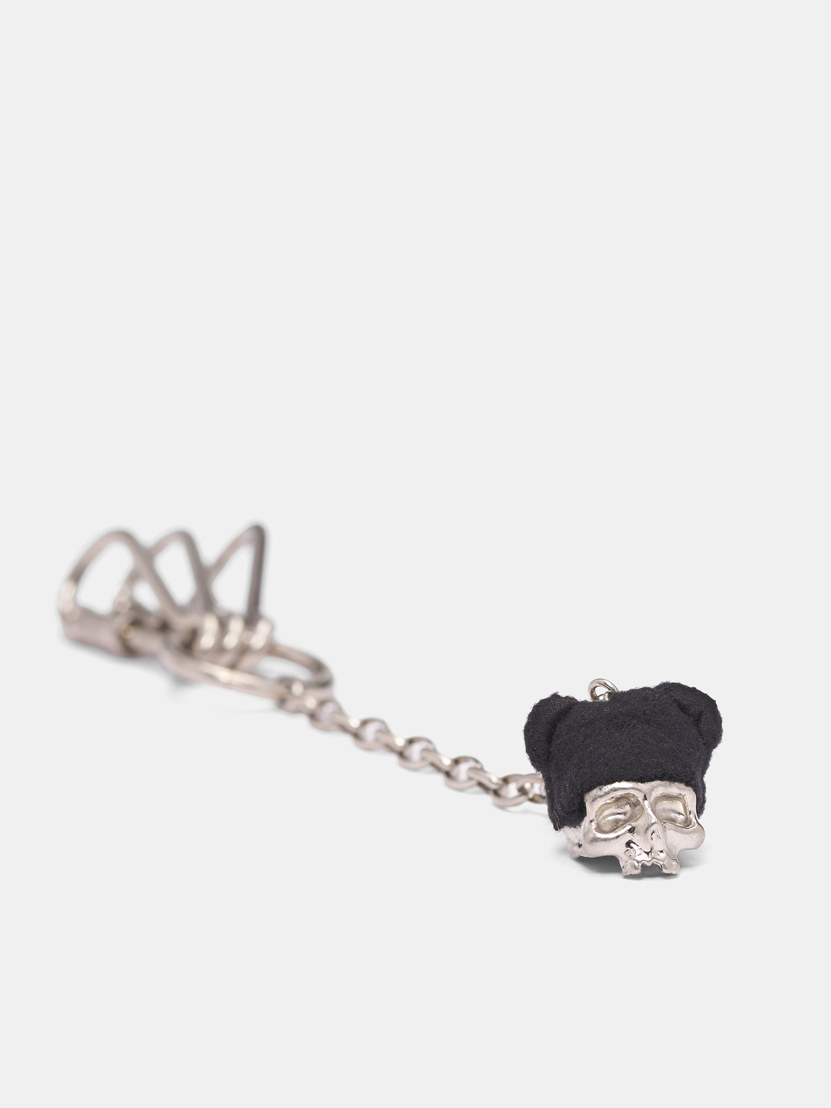 Silver Skull Mouse Charm Keychain (UC2E1K01-SILVER)