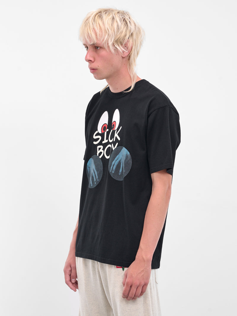 Black 'Sick Boy' Graphic Tee (UC2E3806-BLACK)